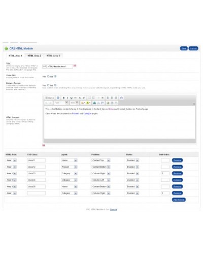 CR2 HTML Module